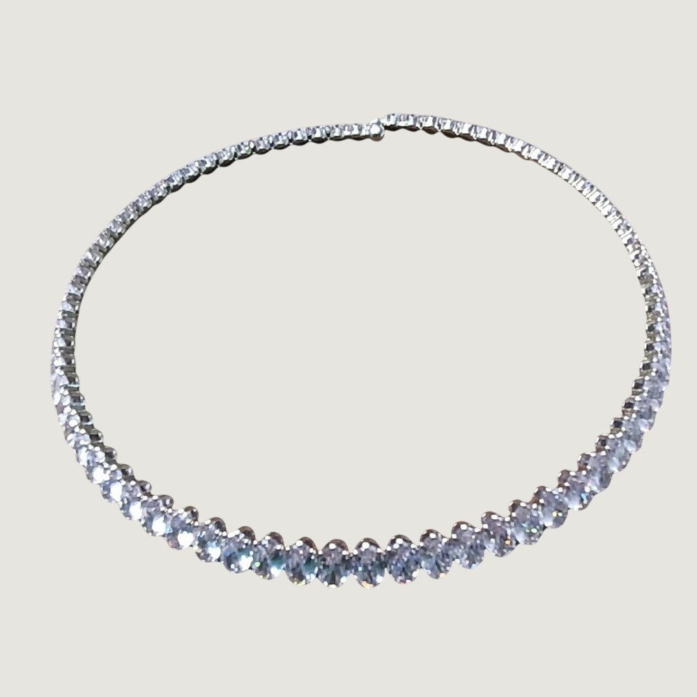 Rhombus‎ CZ Choker Necklace